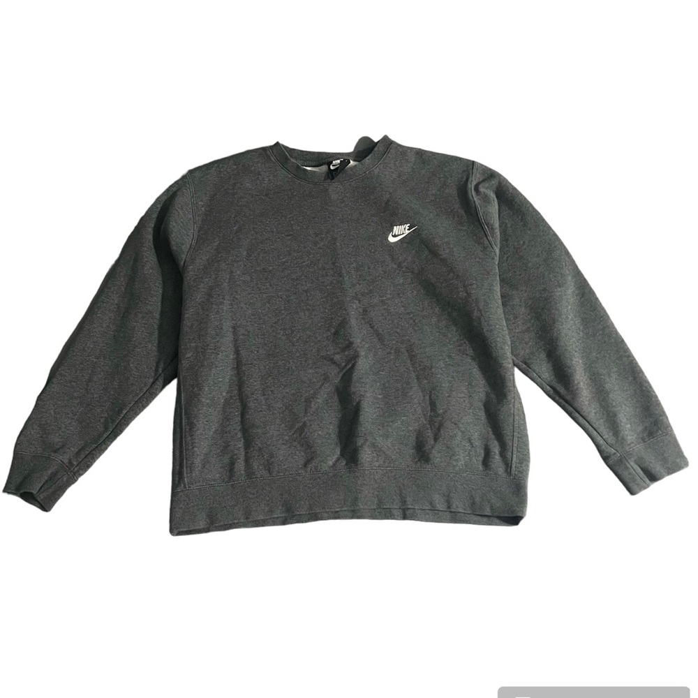 Nike Gray Long Sleeve Logo Sweatshirt Vintage